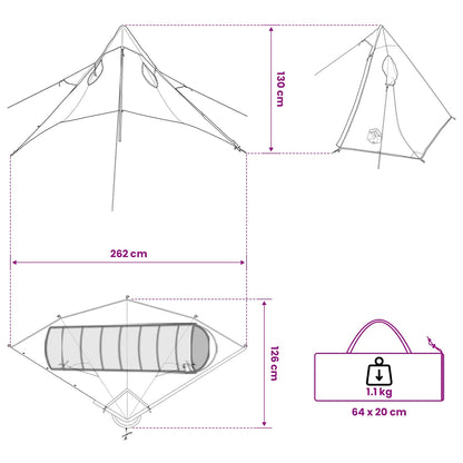 vidaXL 2-in-1 Rain Poncho with Hood 262 x 126 x 130 cm Blue