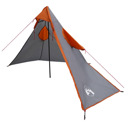 vidaXL 2-in-1 Rain Poncho with Hood 262 x 126 x 130 cm Grey and Orange