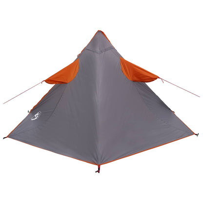 vidaXL 2-in-1 Rain Poncho with Hood 262 x 126 x 130 cm Grey and Orange