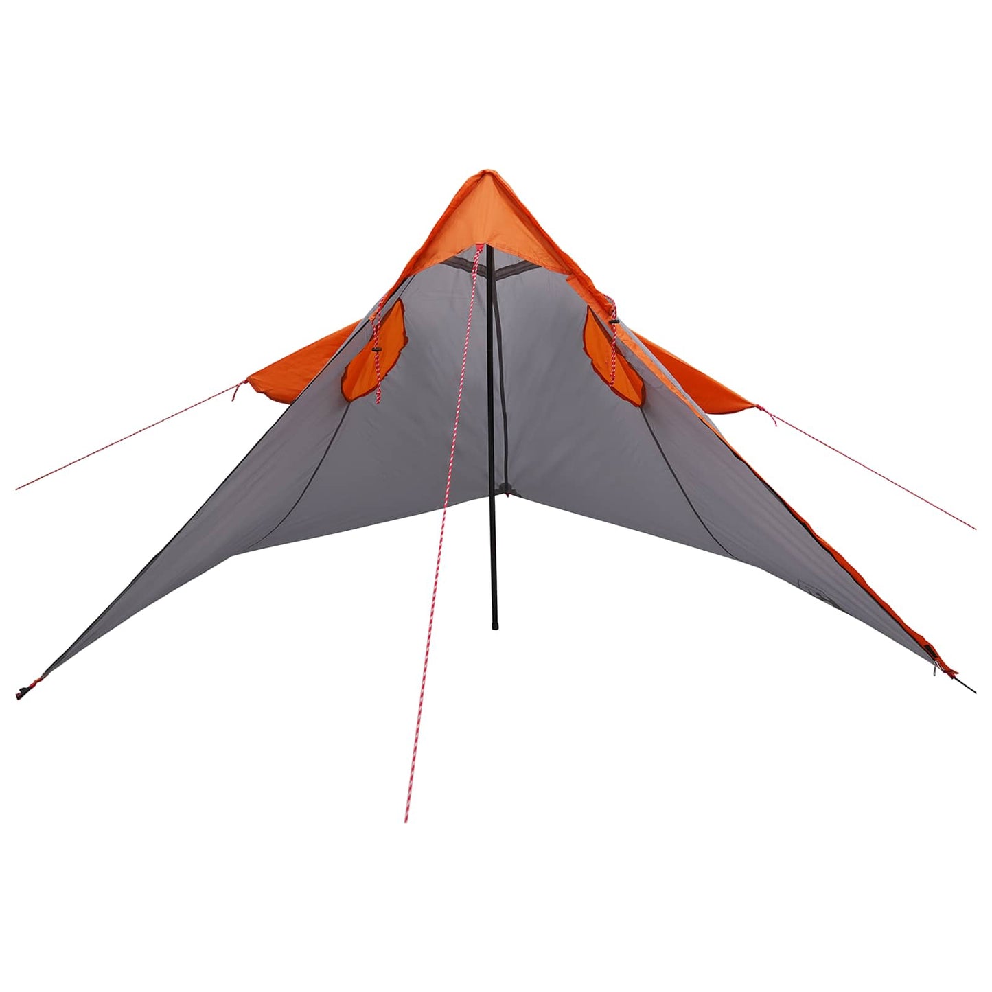 vidaXL 2-in-1 Rain Poncho with Hood 262 x 126 x 130 cm Grey and Orange