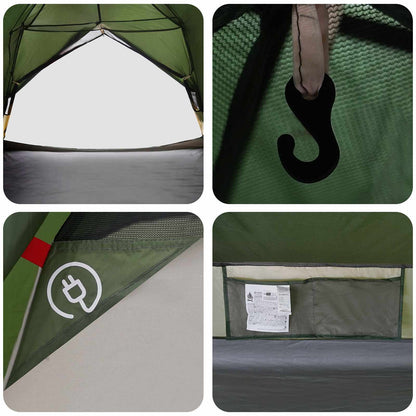 vidaXL Backpacking Tent 2-Person Green 185T Polyester with PU Coating