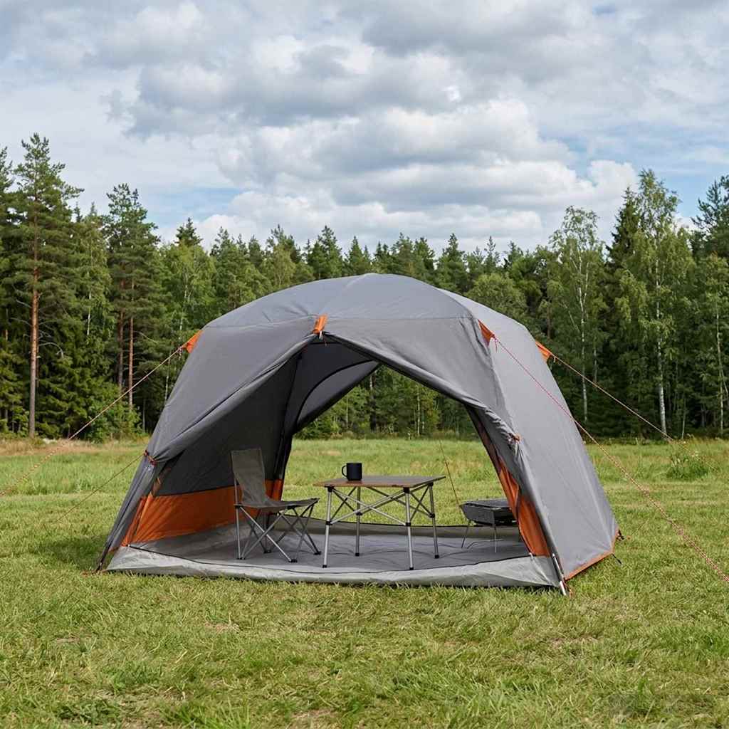 vidaXL Backpacking Tent 2-Person Grey and Orange