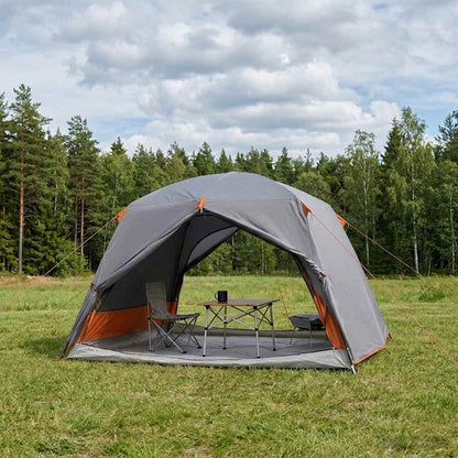 vidaXL Backpacking Tent 2-Person Grey and Orange