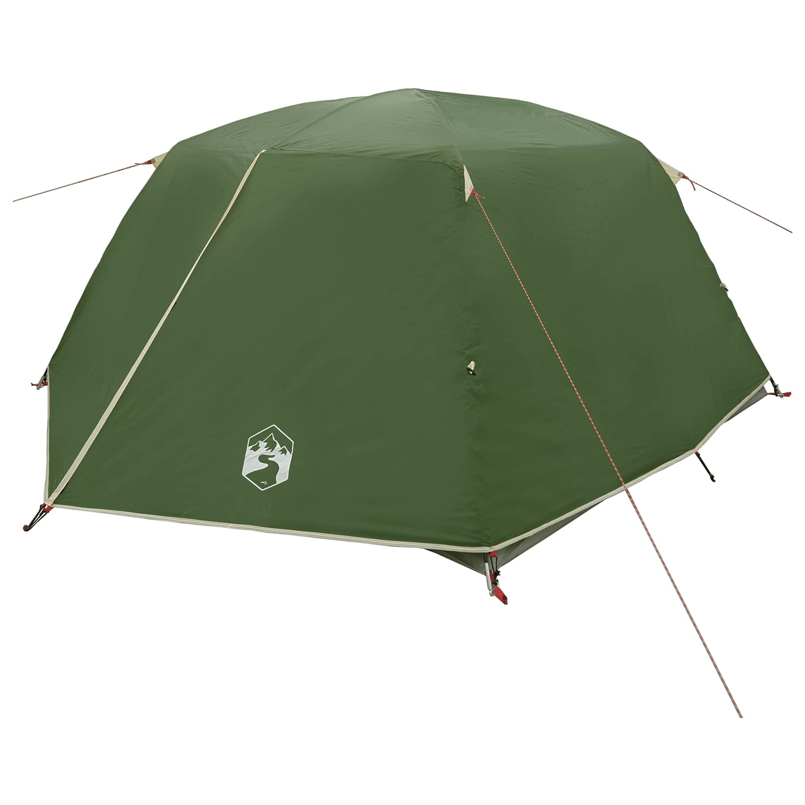 vidaXL Backpacking Tent 4-Person Green 185T Polyester with PU Coating