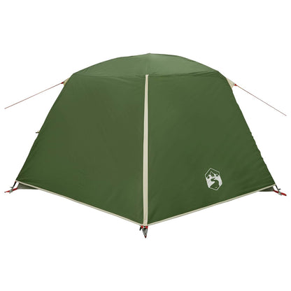vidaXL Backpacking Tent 4-Person Green 185T Polyester with PU Coating
