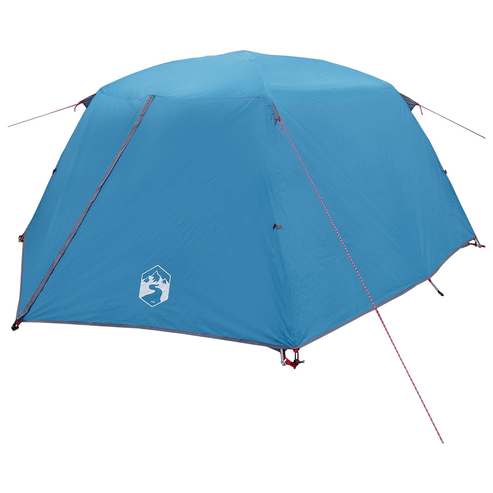 vidaXL Backpacking Tent 4-Person Blue 185T Polyester with PU Coating
