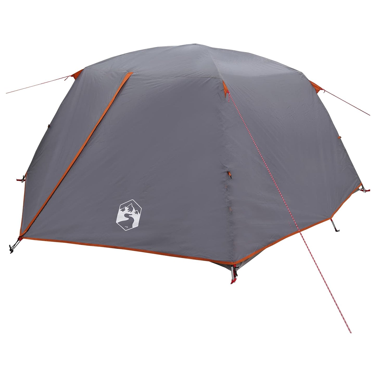 vidaXL Backpacking Tent 4-Person Grey and Orange