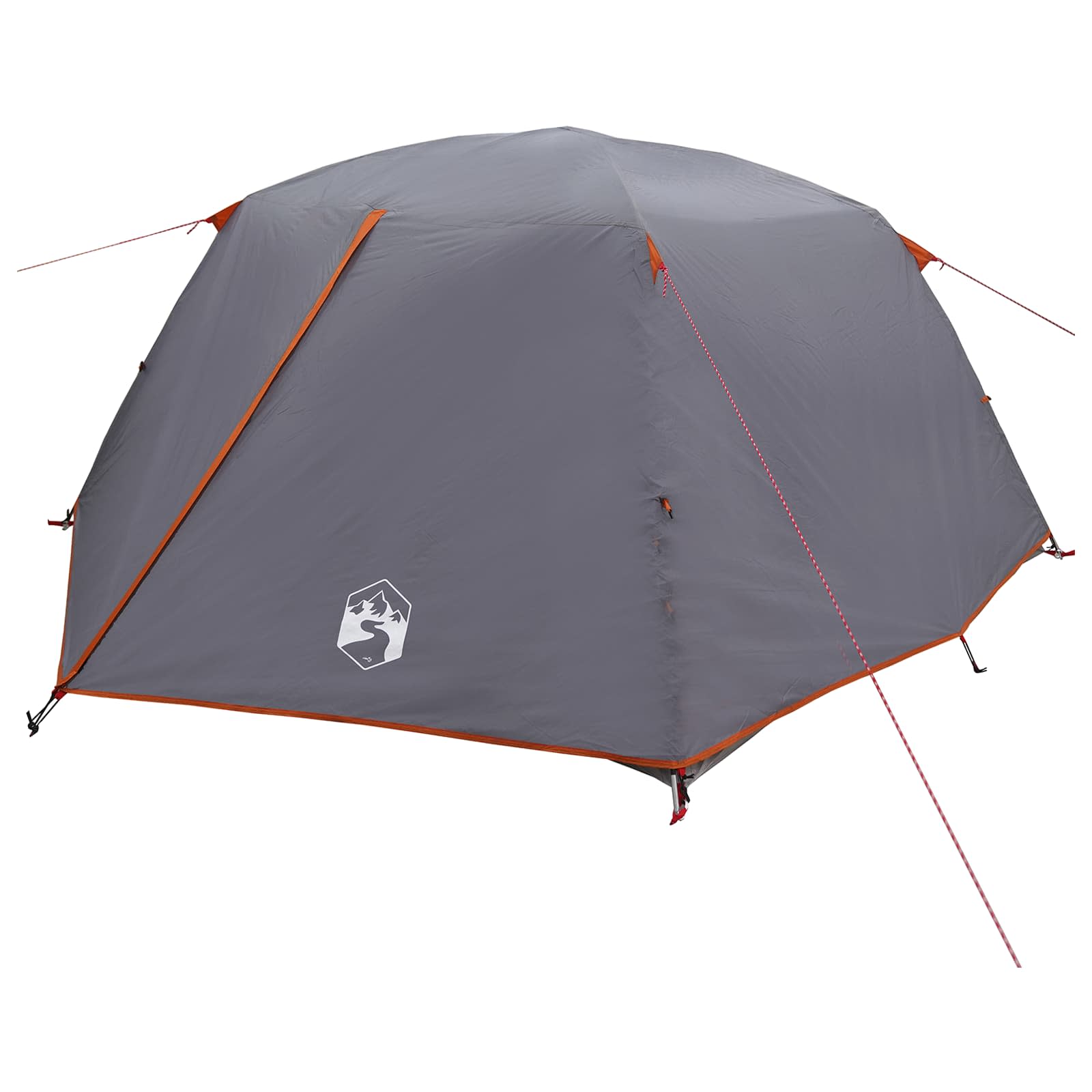 vidaXL Backpacking Tent 4-Person Grey and Orange