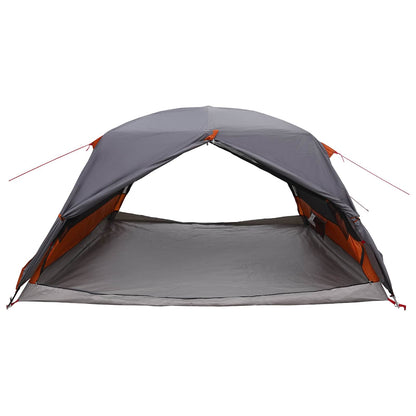 vidaXL Backpacking Tent 4-Person Grey and Orange