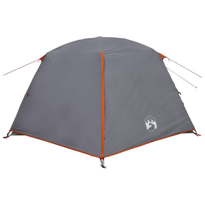 vidaXL Backpacking Tent 4-Person Grey and Orange