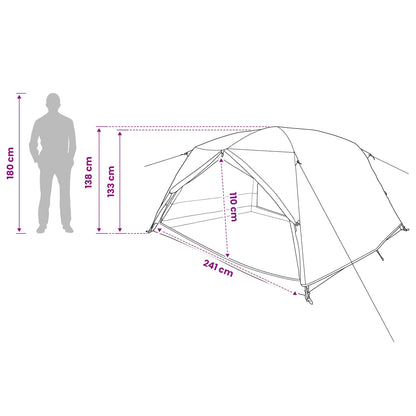 vidaXL Backpacking Tent 4-Person Grey and Orange