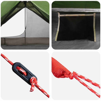 vidaXL Backpacking Tent 222 x 85 x 125 cm Green