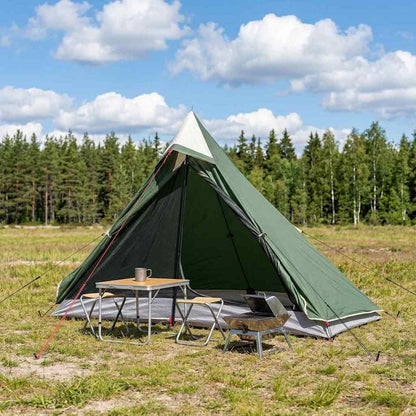 vidaXL Backpacking Tent 222 x 85 x 125 cm Green