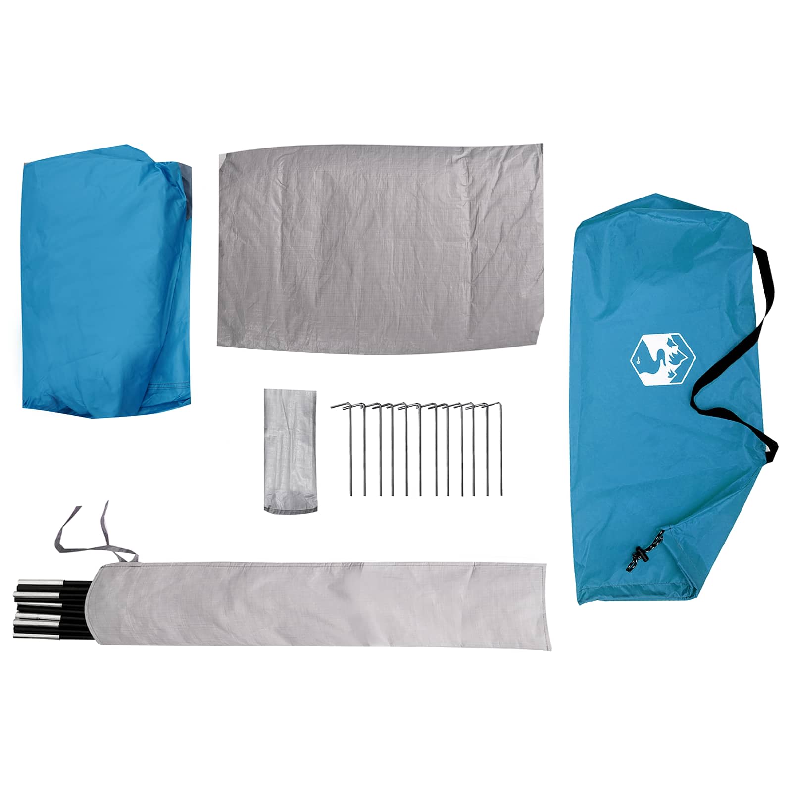 vidaXL Backpacking Tent 222 x 85 x 125 cm Blue