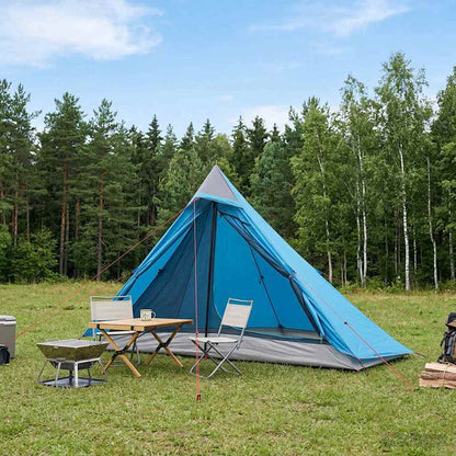 vidaXL Backpacking Tent 222 x 85 x 125 cm Blue