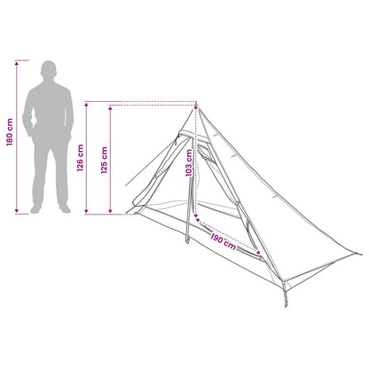 vidaXL Backpacking Tent 222 x 85 x 125 cm Blue