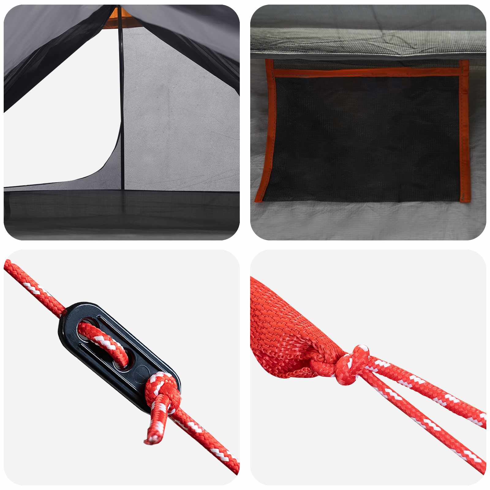 vidaXL Backpacking Tent 222 x 85 x 125 cm Grey and Orange