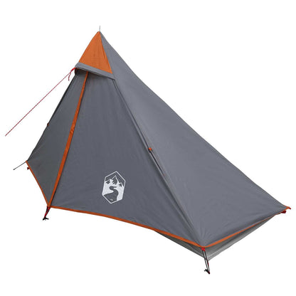 vidaXL Backpacking Tent 222 x 85 x 125 cm Grey and Orange