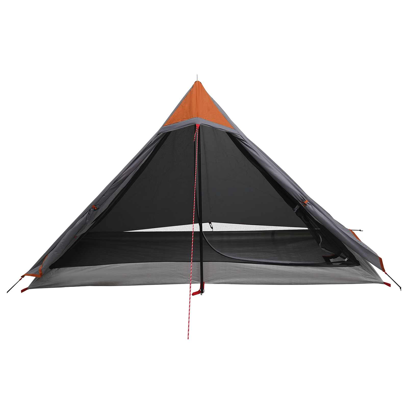 vidaXL Backpacking Tent 222 x 85 x 125 cm Grey and Orange