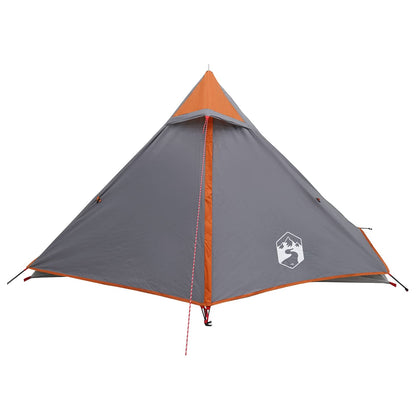 vidaXL Backpacking Tent 222 x 85 x 125 cm Grey and Orange