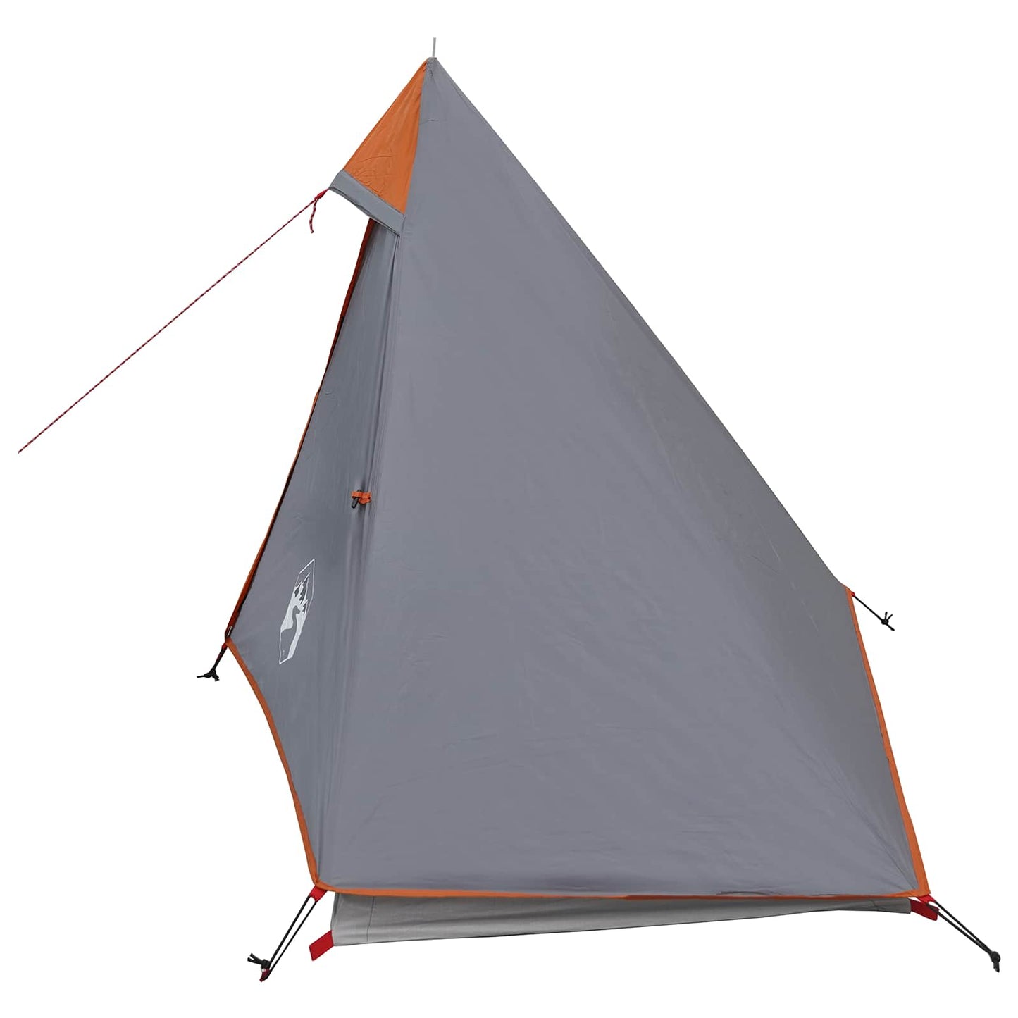 vidaXL Backpacking Tent 222 x 85 x 125 cm Grey and Orange