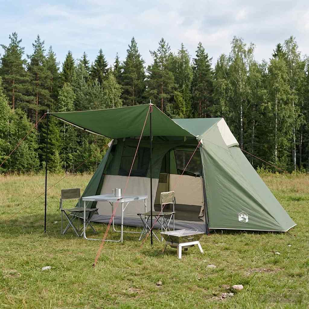 vidaXL Tunnel Tent Green 475 x 220 x 192 cm