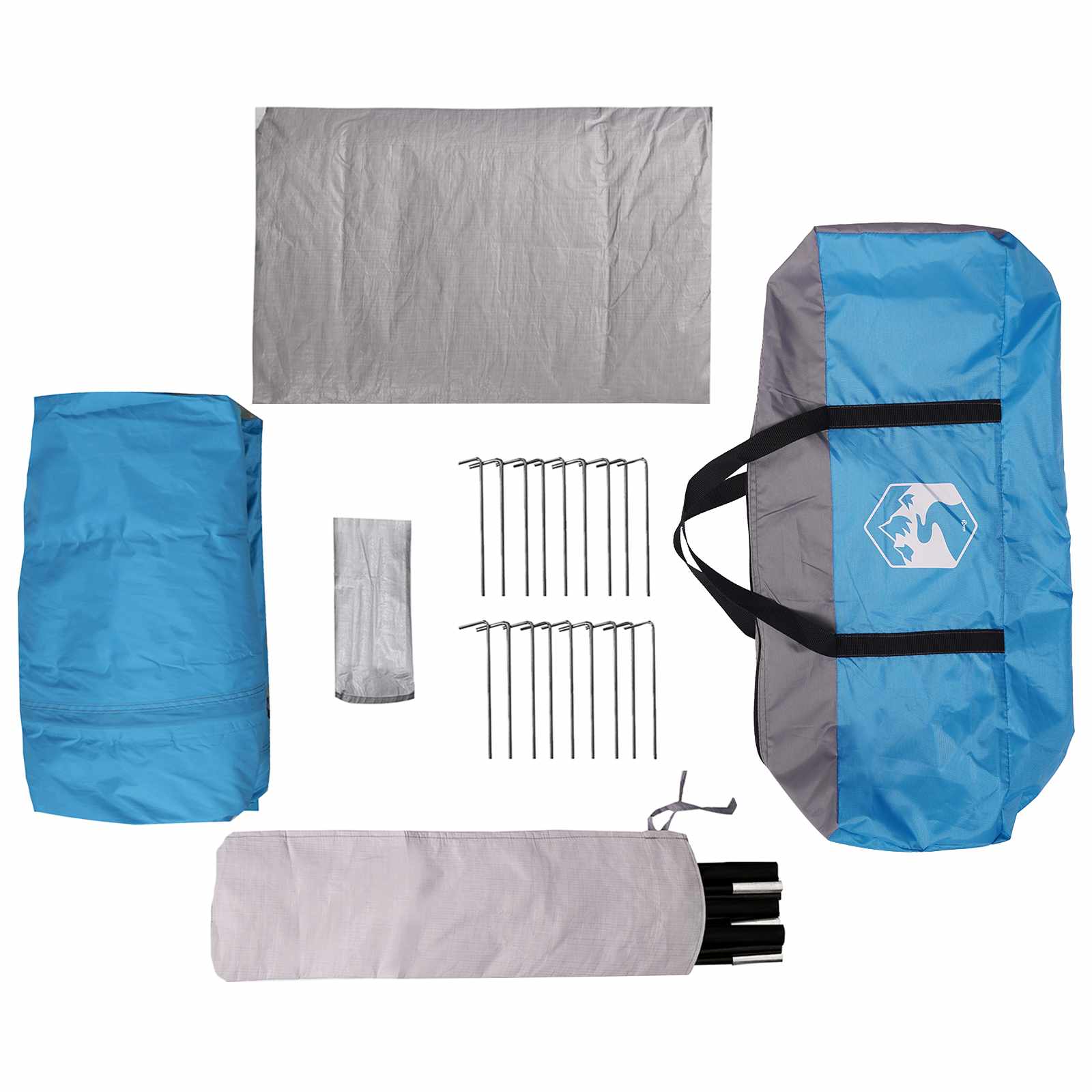 vidaXL Tunnel Tent Blue 475 x 220 x 192 cm
