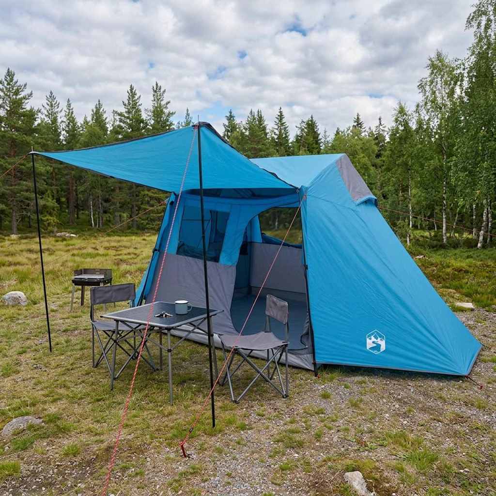 vidaXL Tunnel Tent Blue 475 x 220 x 192 cm