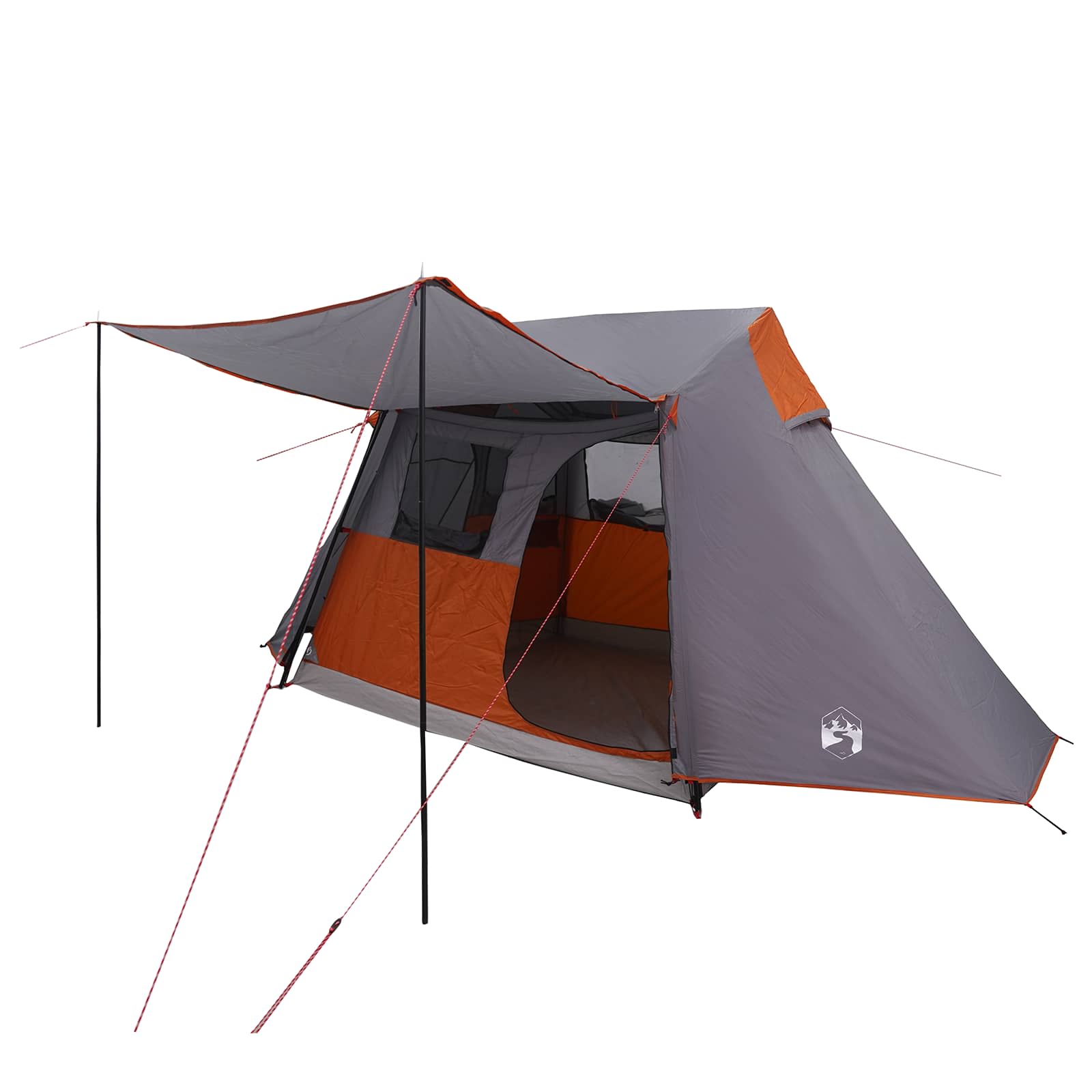 vidaXL Tunnel Tent Grey and Orange 475 x 220 x 192 cm