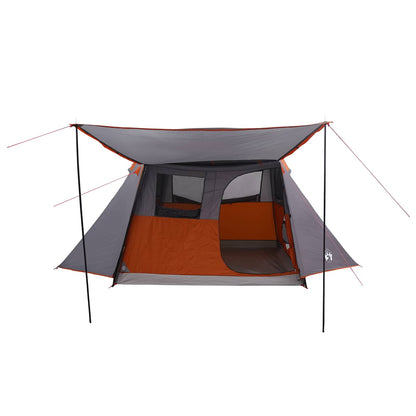 vidaXL Tunnel Tent Grey and Orange 475 x 220 x 192 cm