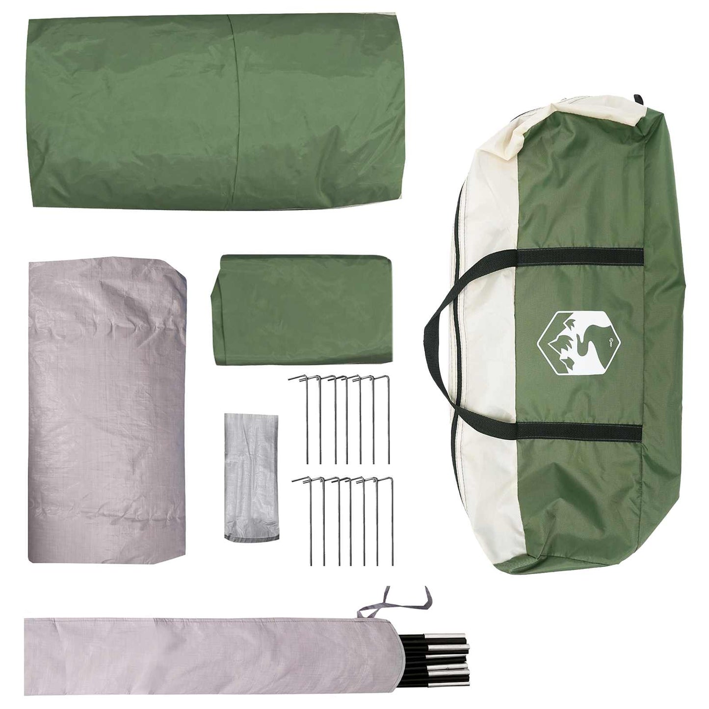 vidaXL Tunnel Tent 275 x 240 x 200 cm Green