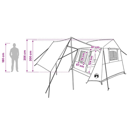 vidaXL Tunnel Tent 275 x 240 x 200 cm Green