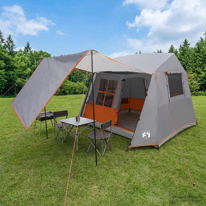 vidaXL Tunnel Tent 275 x 240 x 200 cm Grey and Orange