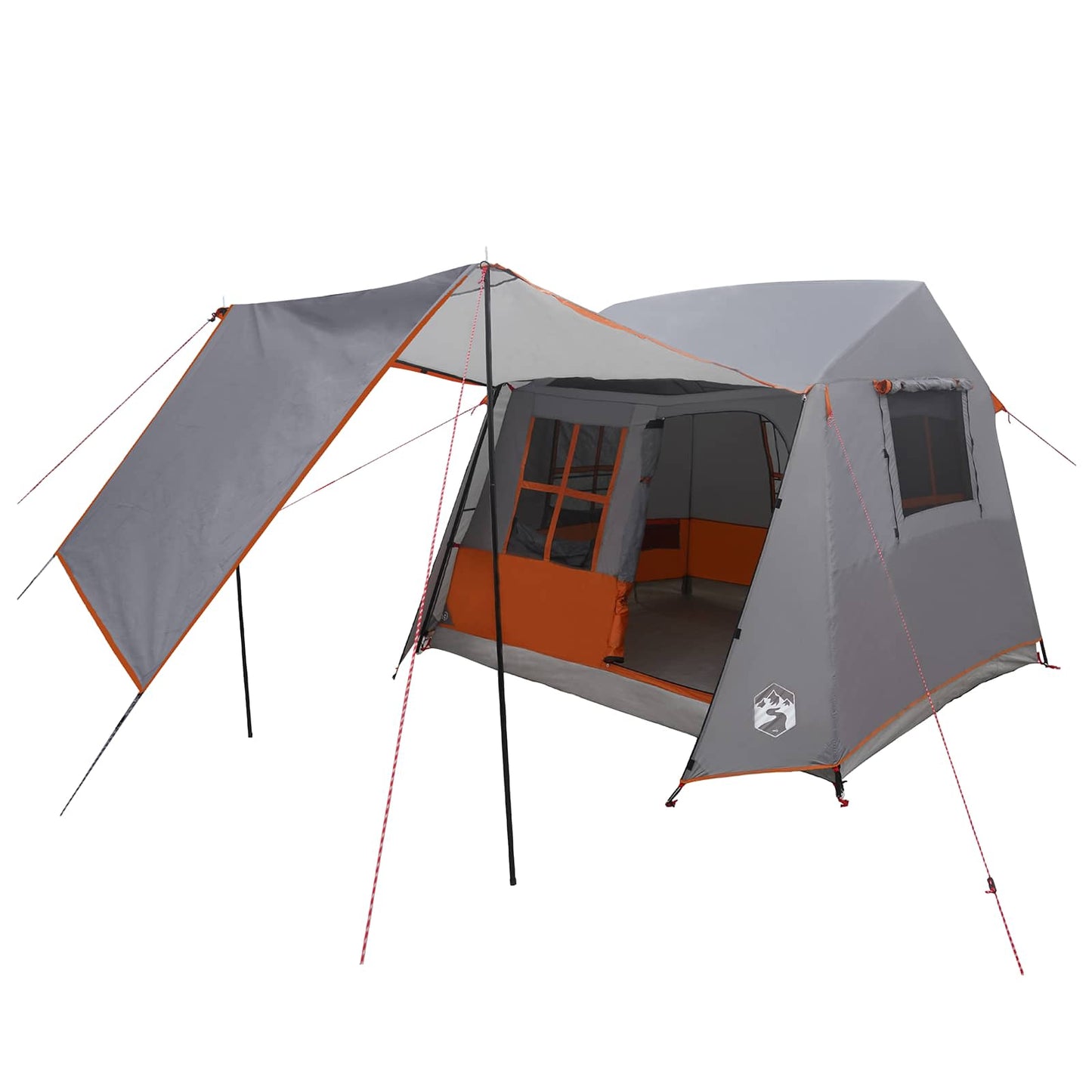 vidaXL Tunnel Tent 275 x 240 x 200 cm Grey and Orange