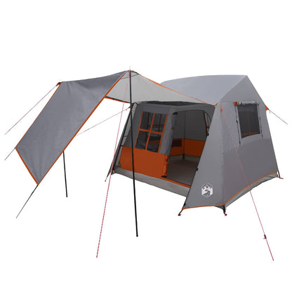 vidaXL Tunnel Tent 275 x 240 x 200 cm Grey and Orange