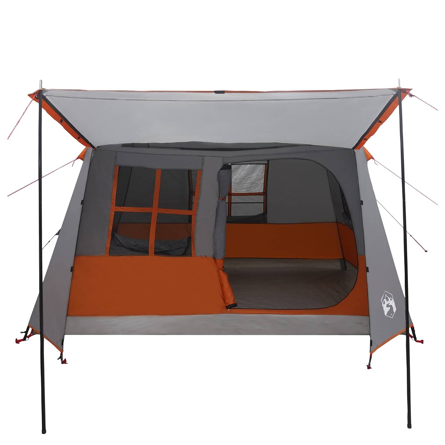 vidaXL Tunnel Tent 275 x 240 x 200 cm Grey and Orange