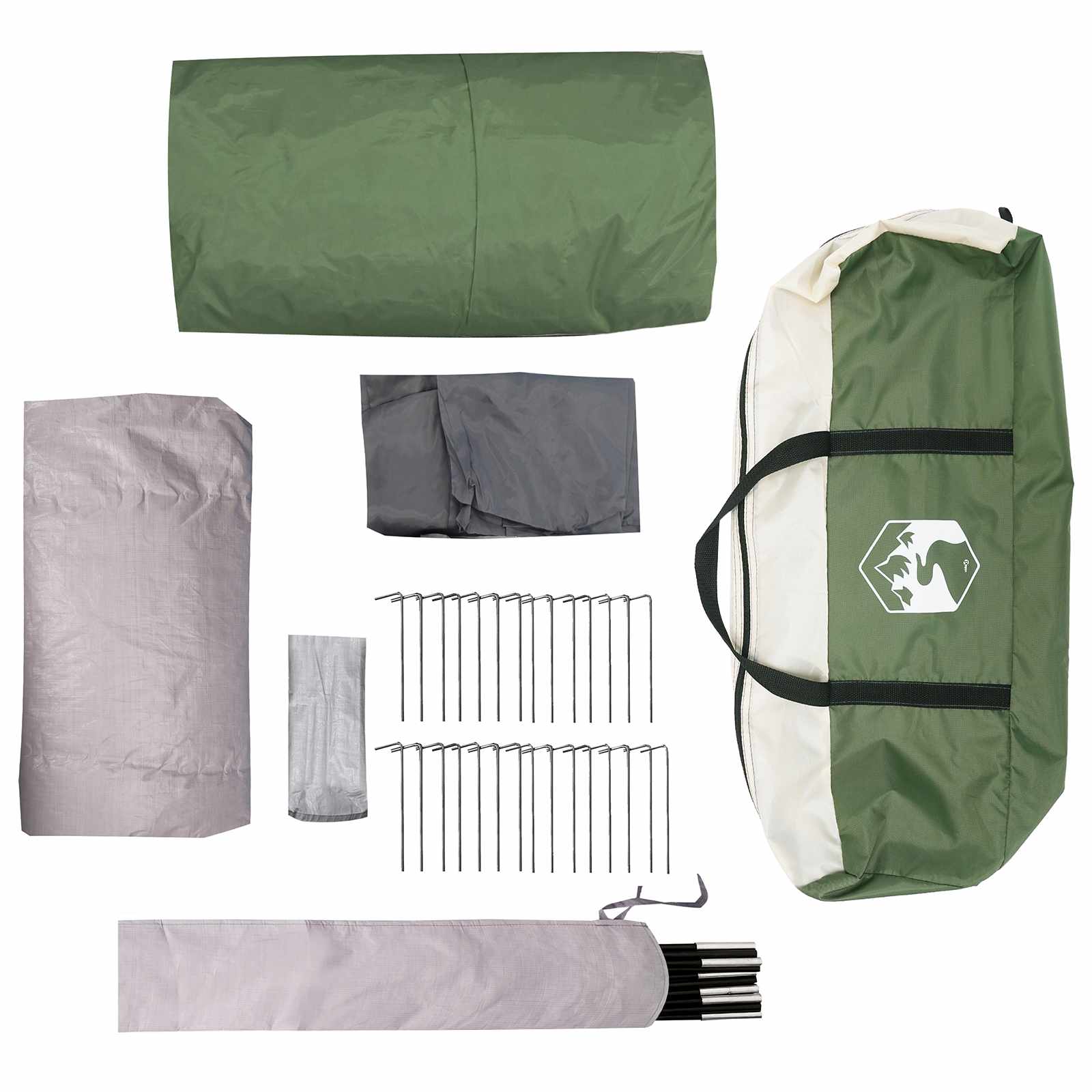 vidaXL Tunnel Tent Green 400 x 278 x 182 cm