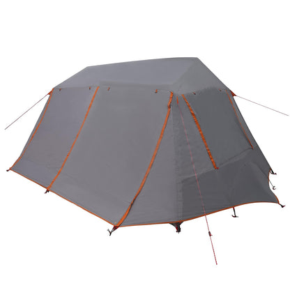 vidaXL Tunnel Tent Grey and Orange 400 x 278 x 182 cm