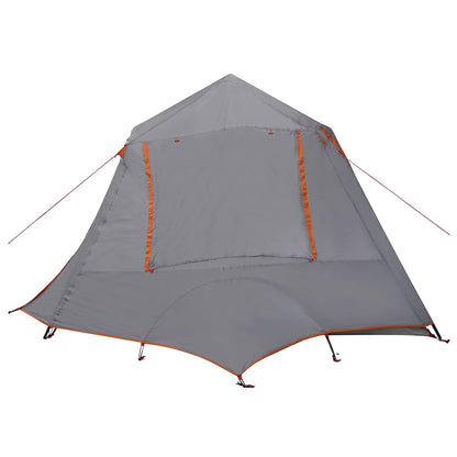 vidaXL Tunnel Tent Grey and Orange 400 x 278 x 182 cm