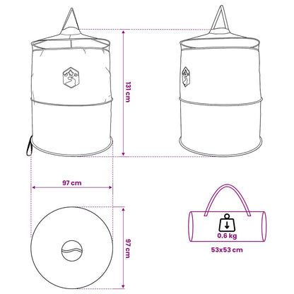 vidaXL Pop-up Toilet Tent with Hanging Rope 97 x 126 cm Green