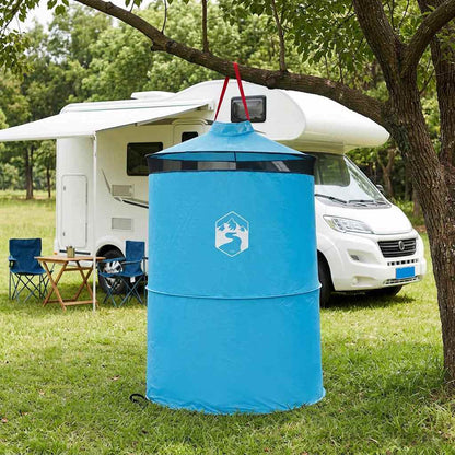 vidaXL Pop-up Toilet Tent with Hanging Rope 97 x 126 cm Blue