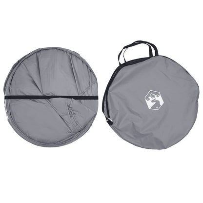 vidaXL Pop-up Toilet Tent with Hanging Rope Grey and Orange - 97 x 126 cm