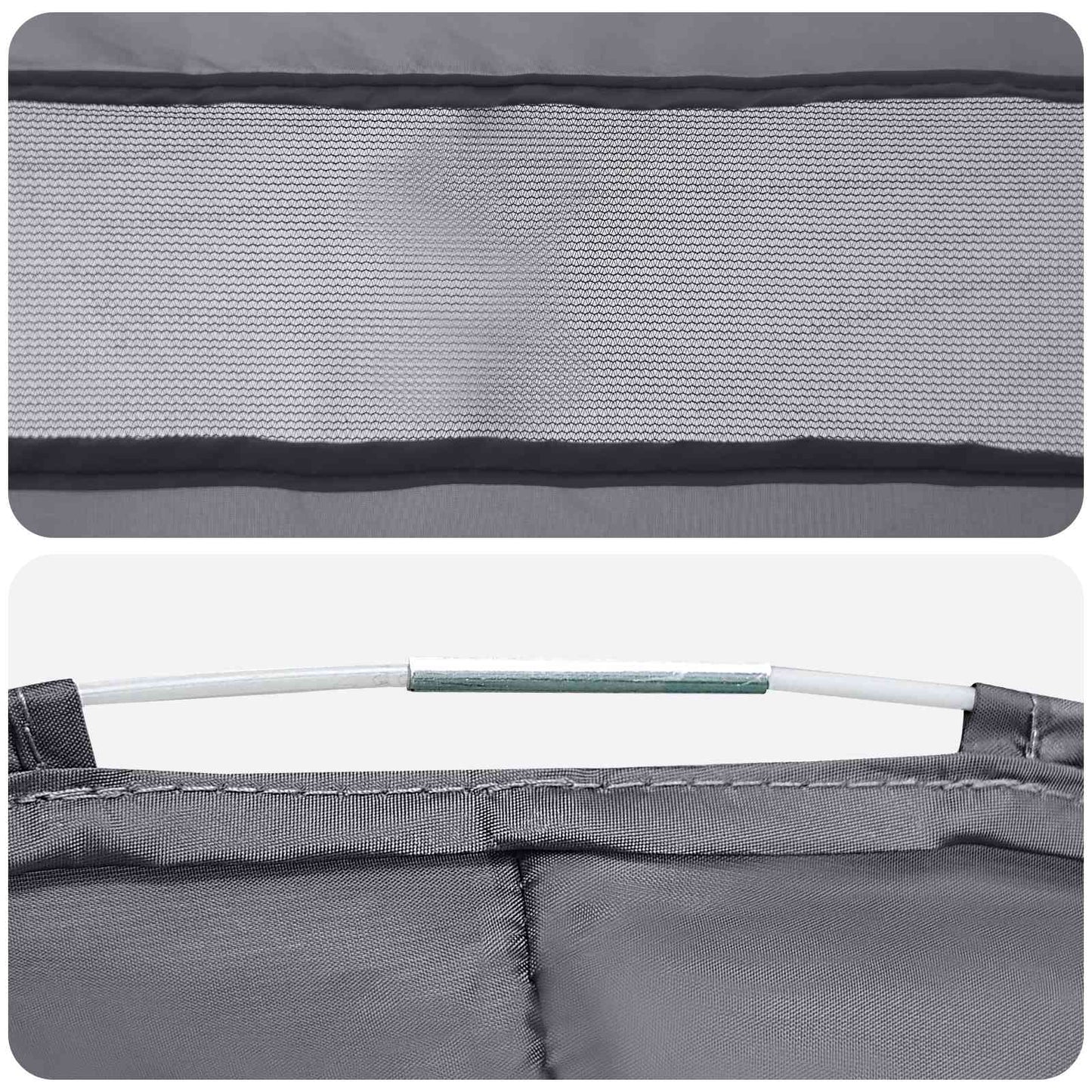 vidaXL Pop-up Toilet Tent with Hanging Rope Grey and Orange - 97 x 126 cm