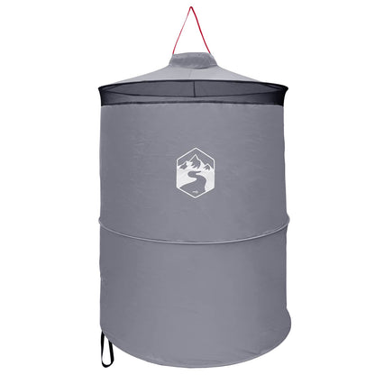 vidaXL Pop-up Toilet Tent with Hanging Rope Grey and Orange - 97 x 126 cm