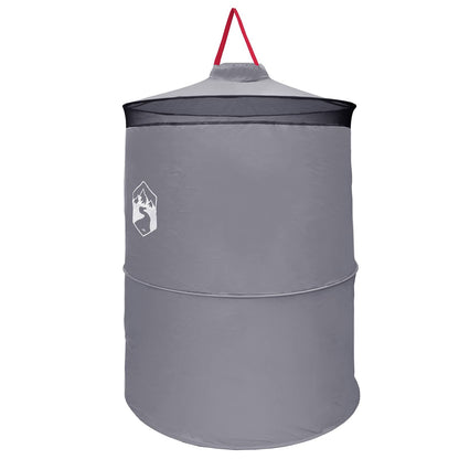 vidaXL Pop-up Toilet Tent with Hanging Rope Grey and Orange - 97 x 126 cm