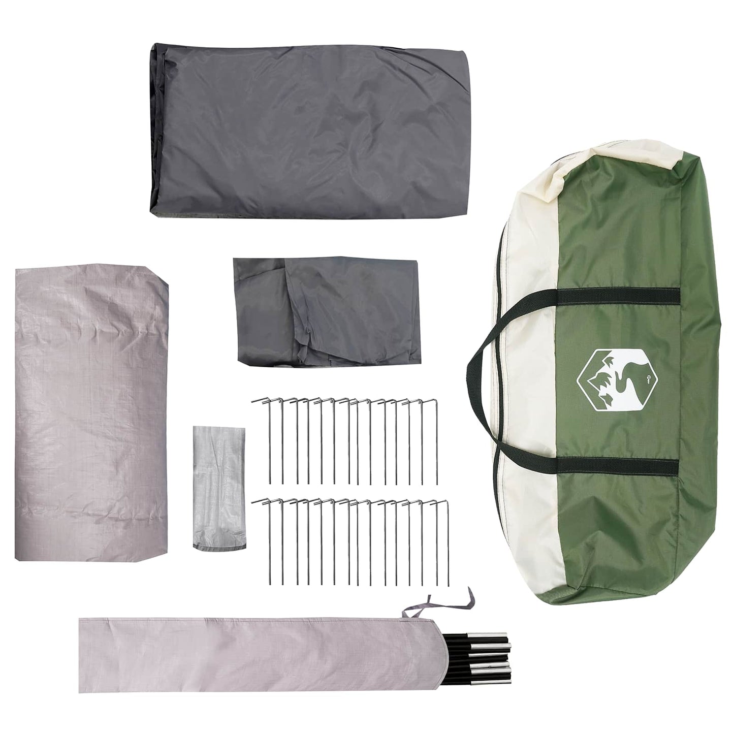 vidaXL Tunnel Tent 560 x 395 x 212 cm Green