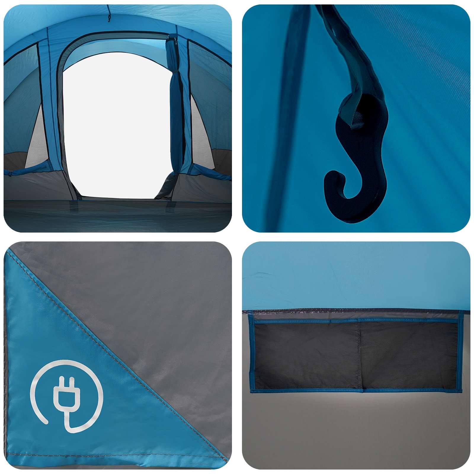 vidaXL Tunnel Tent 560 x 395 x 212 cm Blue