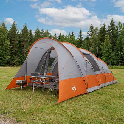 vidaXL Tunnel Tent 560 x 395 x 212 cm Grey and Orange