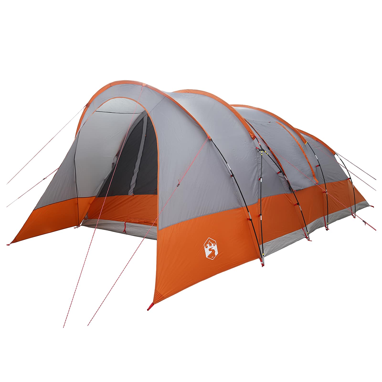 vidaXL Tunnel Tent 560 x 395 x 212 cm Grey and Orange