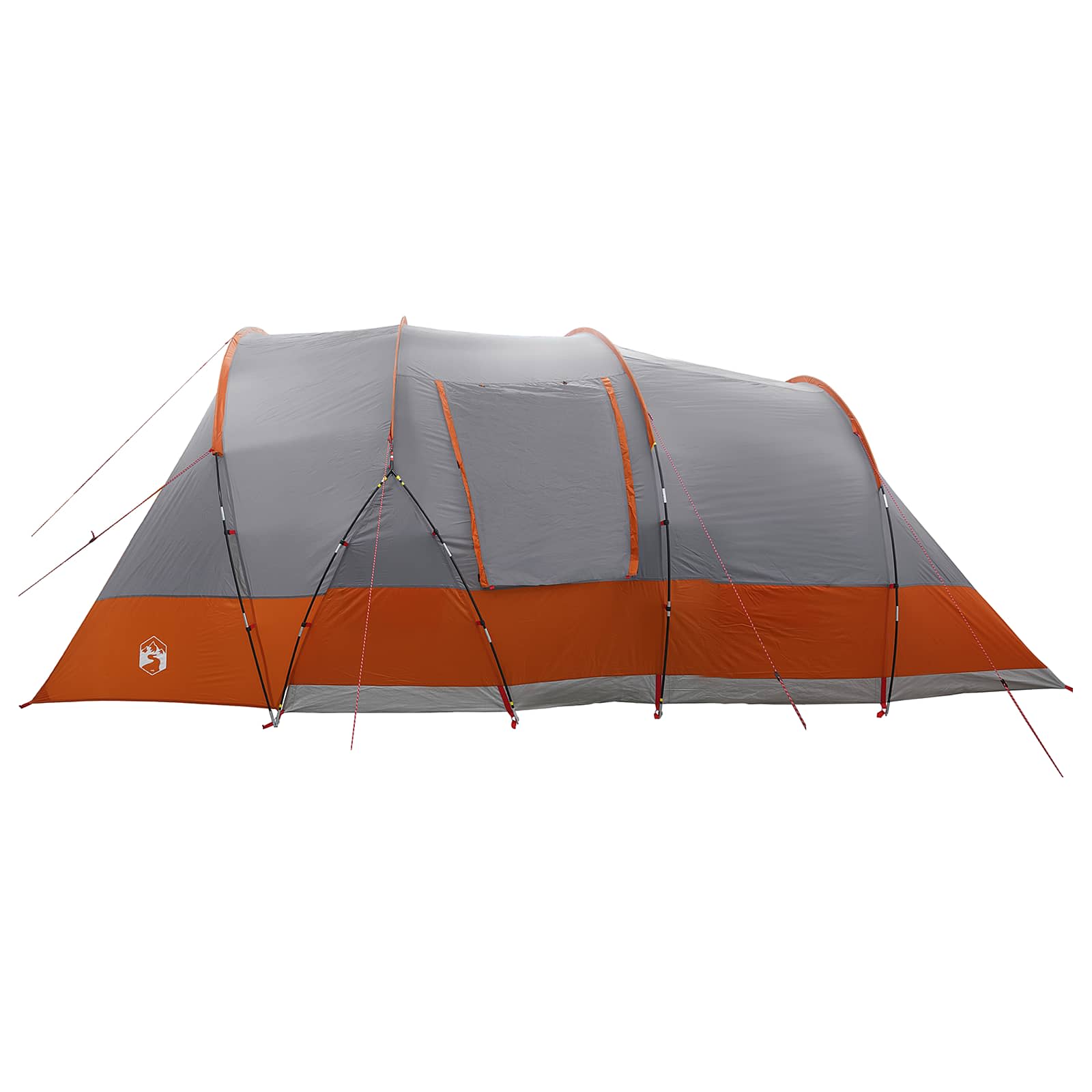 vidaXL Tunnel Tent 560 x 395 x 212 cm Grey and Orange